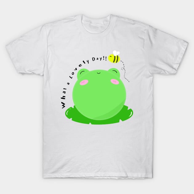 Kawaii DODO the froggie having a lovely day T-Shirt by yudoodliez